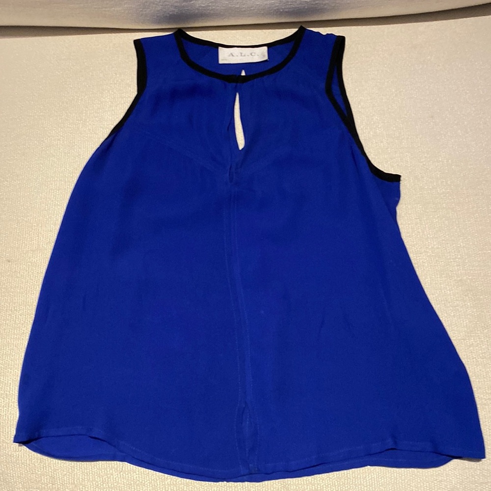 Blue Silk Blouse